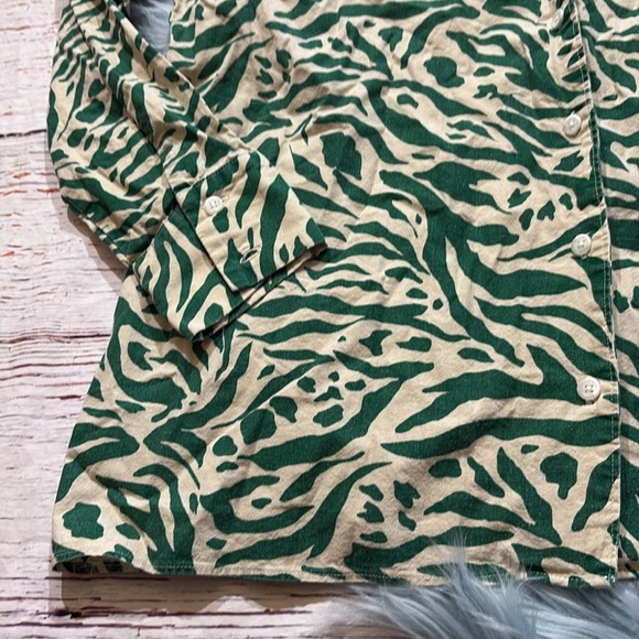 Show Me Your Mumu Green Zebra Print Pajama Set sz S - Picture 5 of 12